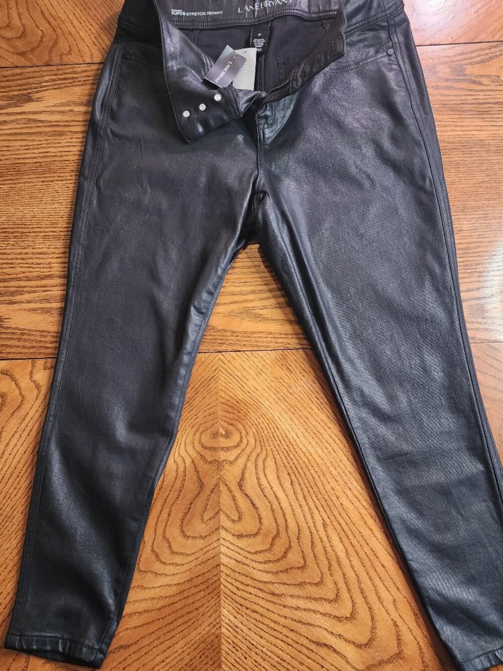 Lane Bryant Black High-Rise Super Stretch Skinny Pants Leggings Size 14P NWT
